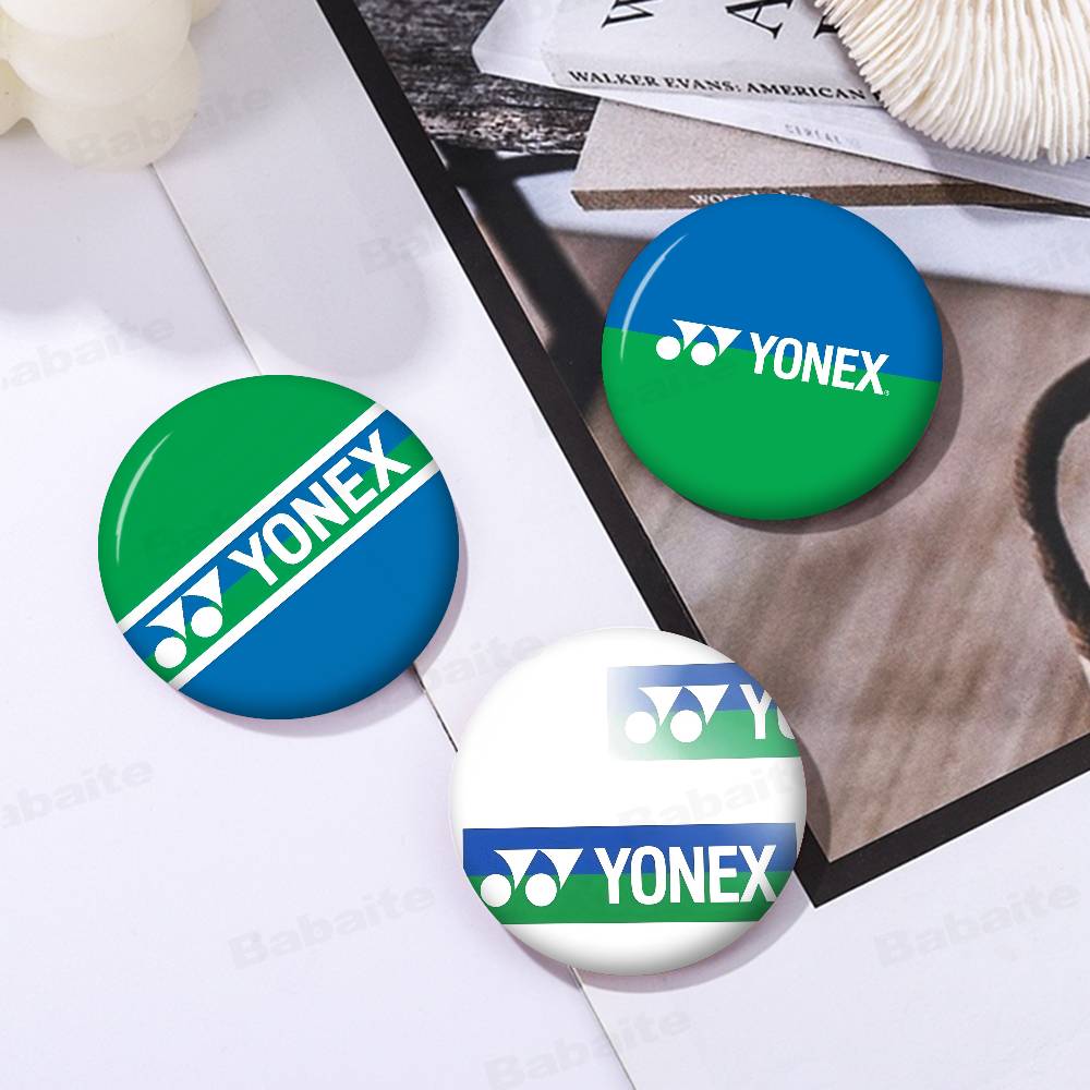 Badminton Yonex Original - Modne broszki badmintonowe Y-Yonex, kreatywne okrągłe