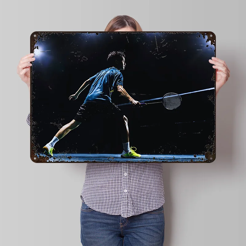 Badminton Europe - Plakat z nadrukiem 3D zawodnika badmintona