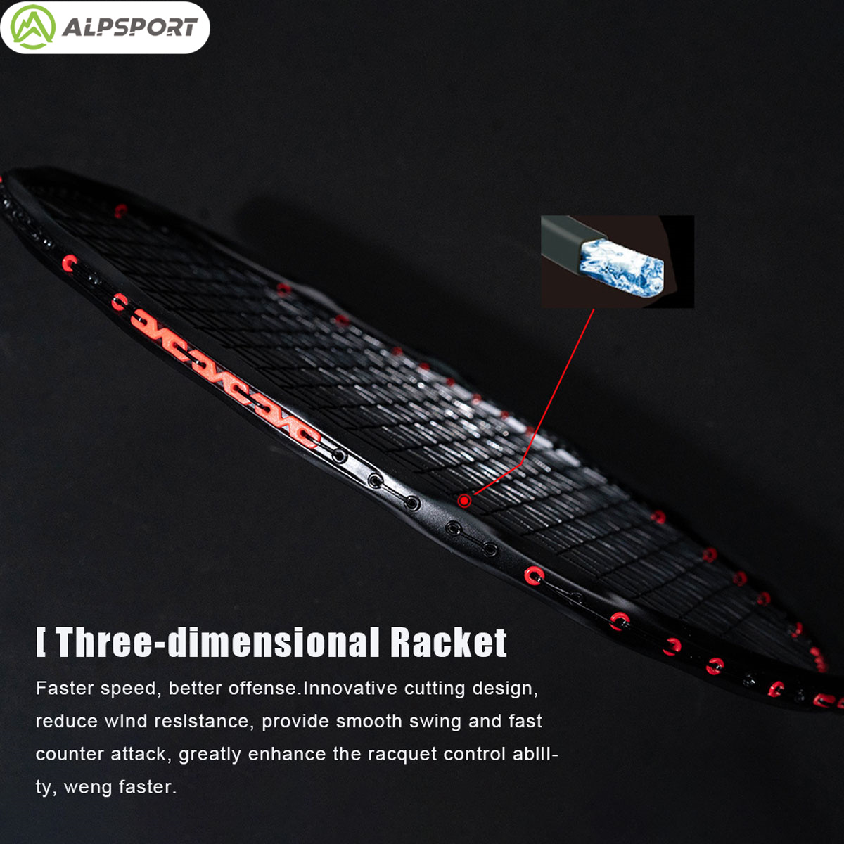 Alpsport MH-V5 5U 75g Faliste  – Badminton Background recenzja i cena